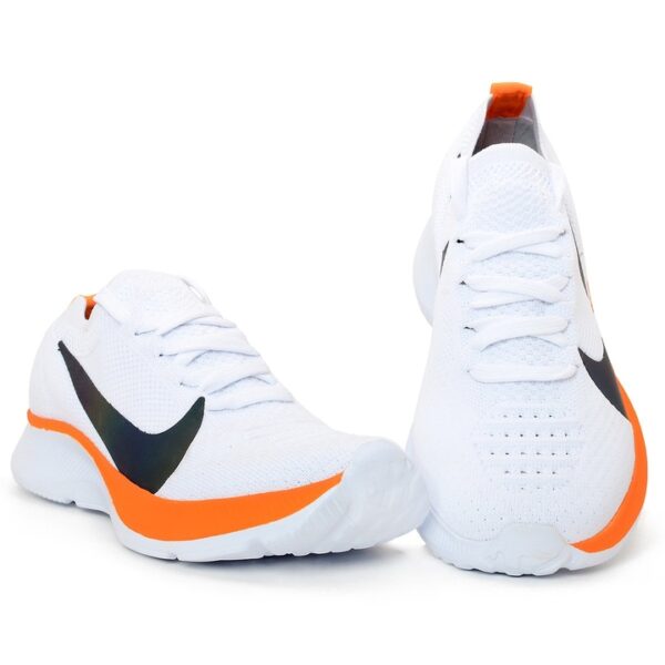 Tenis NK Meia Evascense Branco-Laranja - Imagem 3